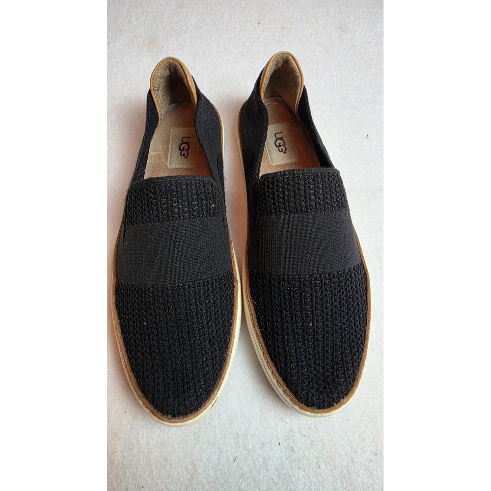 UGG Sammy Hyperweave Slip-On Sneakers Black Knit Flats 1016758 Womens 9